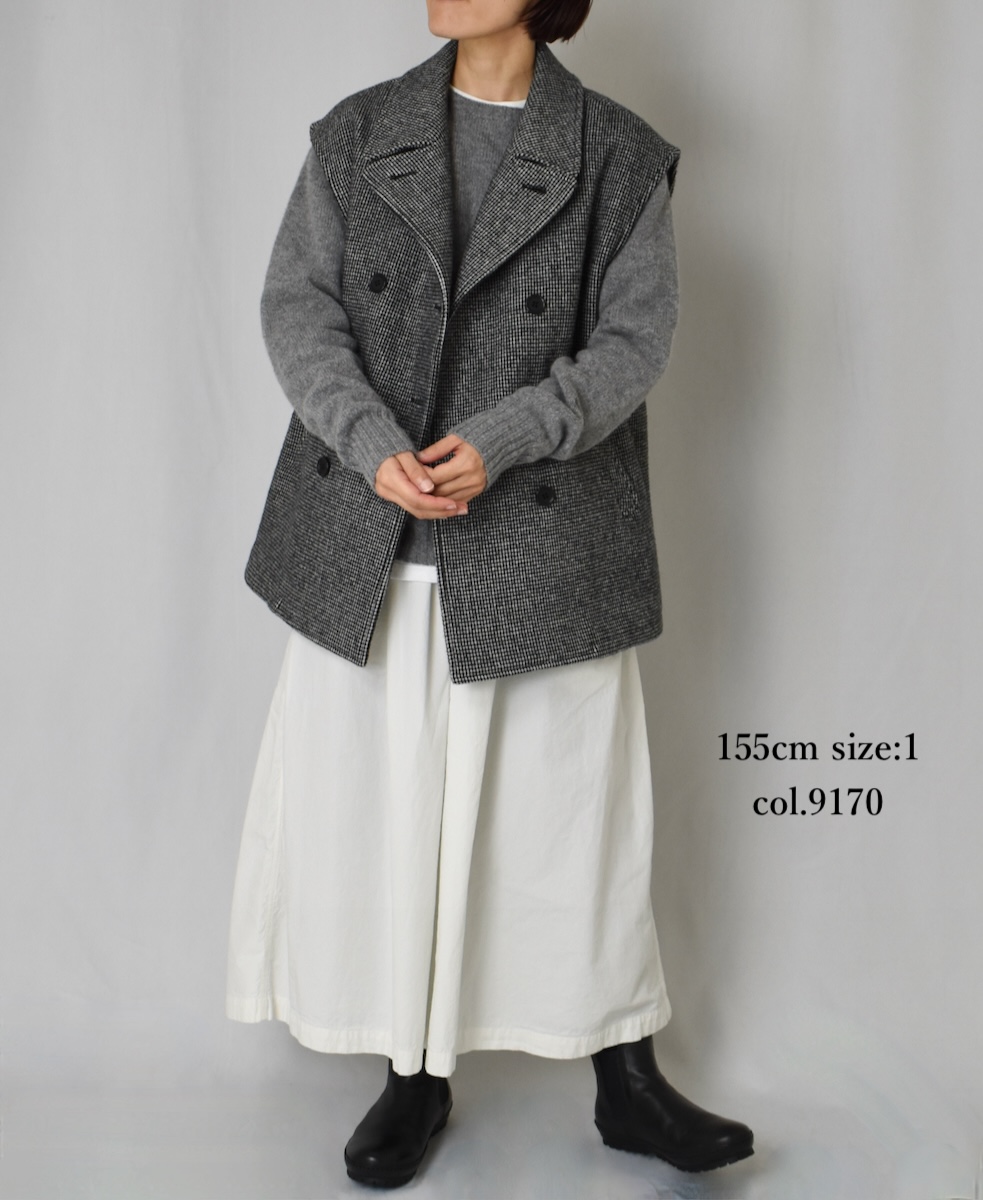 INAM2475PD(スカート) 40s POPLIN OVER DYED GATHERED SKIRT