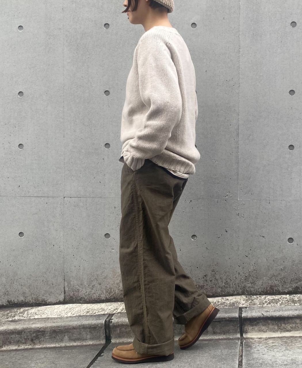 JNAMP2471(ニット) GEELONG LAMBSWOOL 2.5GG CREW NECK SADDLE SHOULDER P/O