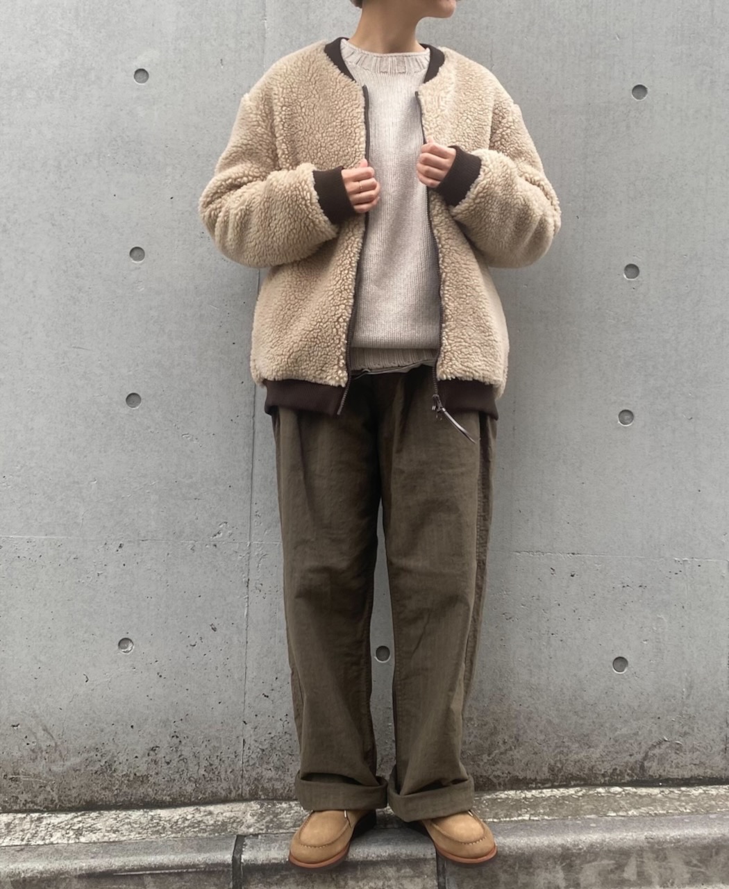 JNAMP2471(ニット) GEELONG LAMBSWOOL 2.5GG CREW NECK SADDLE SHOULDER P/O