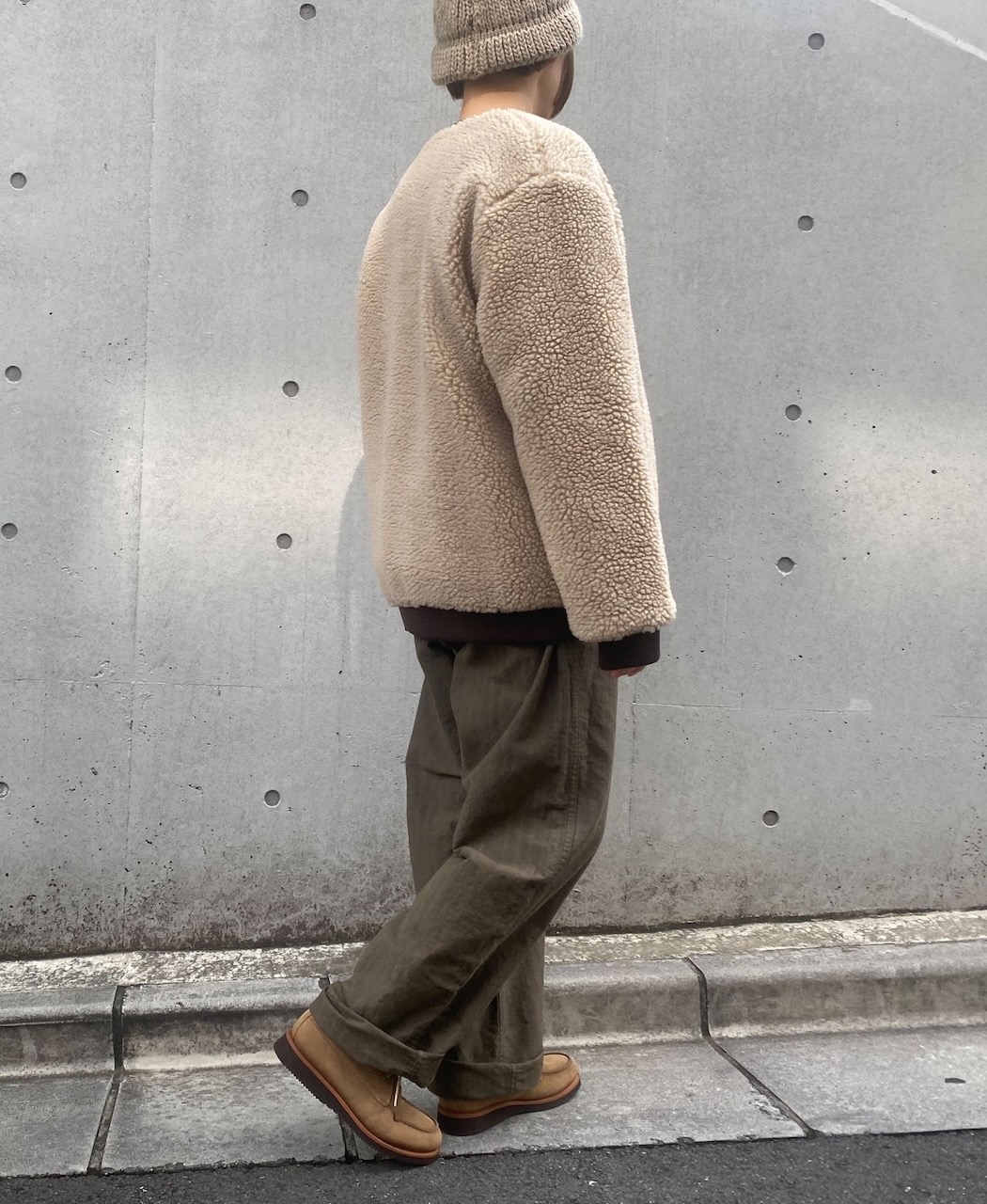 NAM1203HR(パンツ) HEAVY COTTON HERRINGBONE ONE-TUCK PANTS