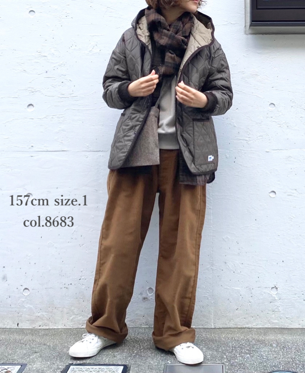 NAM2153PP (ジャケット) POLY×POLY HEAT QUILT OVERSIZED HOODED JACKET WITH RIBBED CUFF