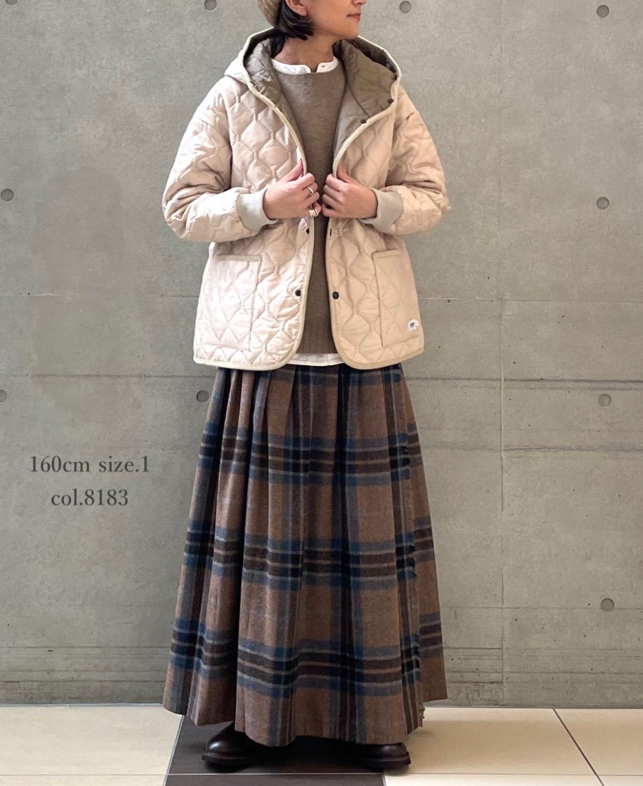 NAM2153PP (ジャケット) POLY×POLY HEAT QUILT OVERSIZED HOODED JACKET WITH RIBBED CUFF