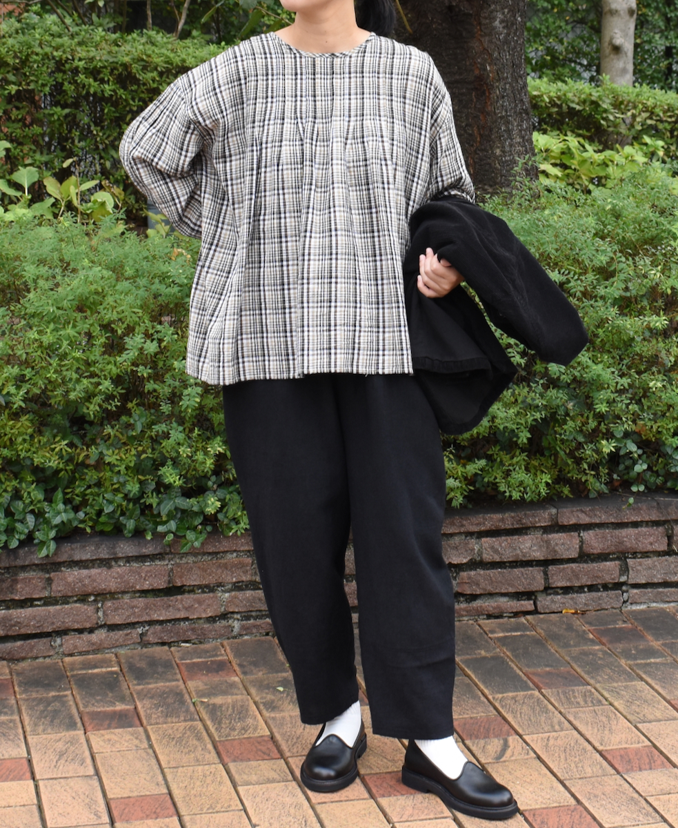 INSL24705(パンツ) WOOL/LINEN PLAIN EASY PANTS