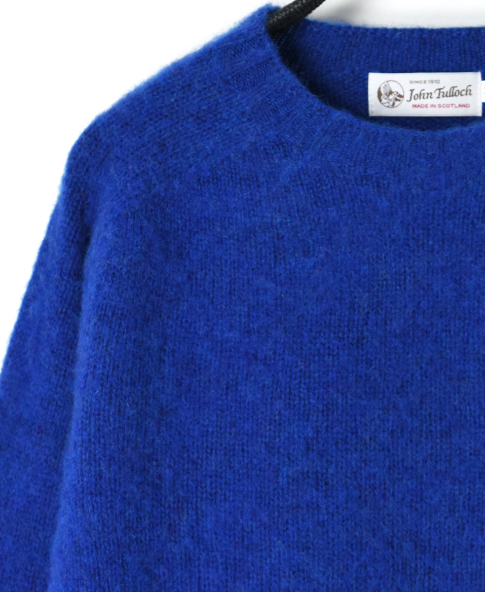 NJT1051(ニット) SHETLAND WOOL PLAIN HEAVY BRUSH SEAM FREE CREW-NECK SADDLE SHOULDER PULLOVER