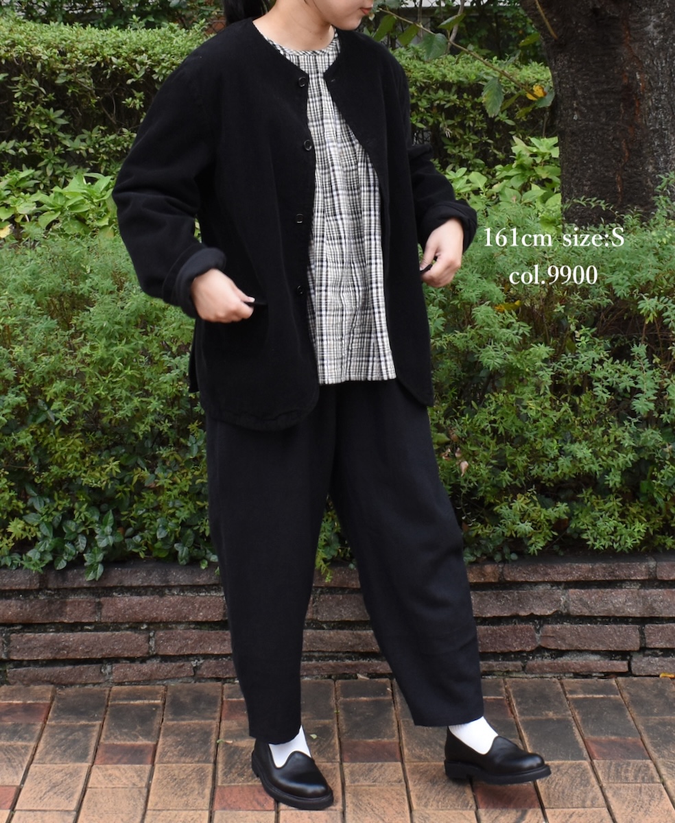 NVL1751C9D (ジャケット) 9WALES CORDUROY/60'S ORGANIC CAMBRIC SIDE VENTS NO COLLAR JACET