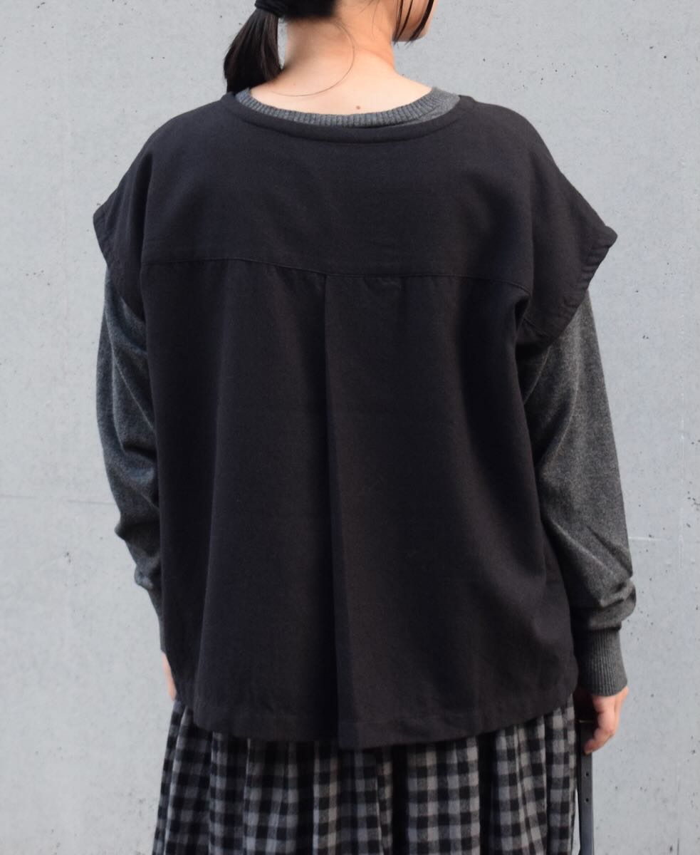 INSL24721(プルオーバー) COTTON WOOL TWILL WEAVE PLAIN FRENCH/SL BACK SIDE PLEATS PULLOVER