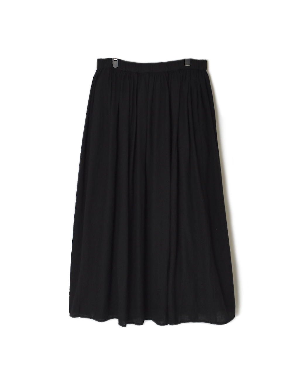 NMDS24574P(スカート) BOILED WOOL PLAIN RAJASTHAN TUCK GATHERED SKIRT WITH LINING