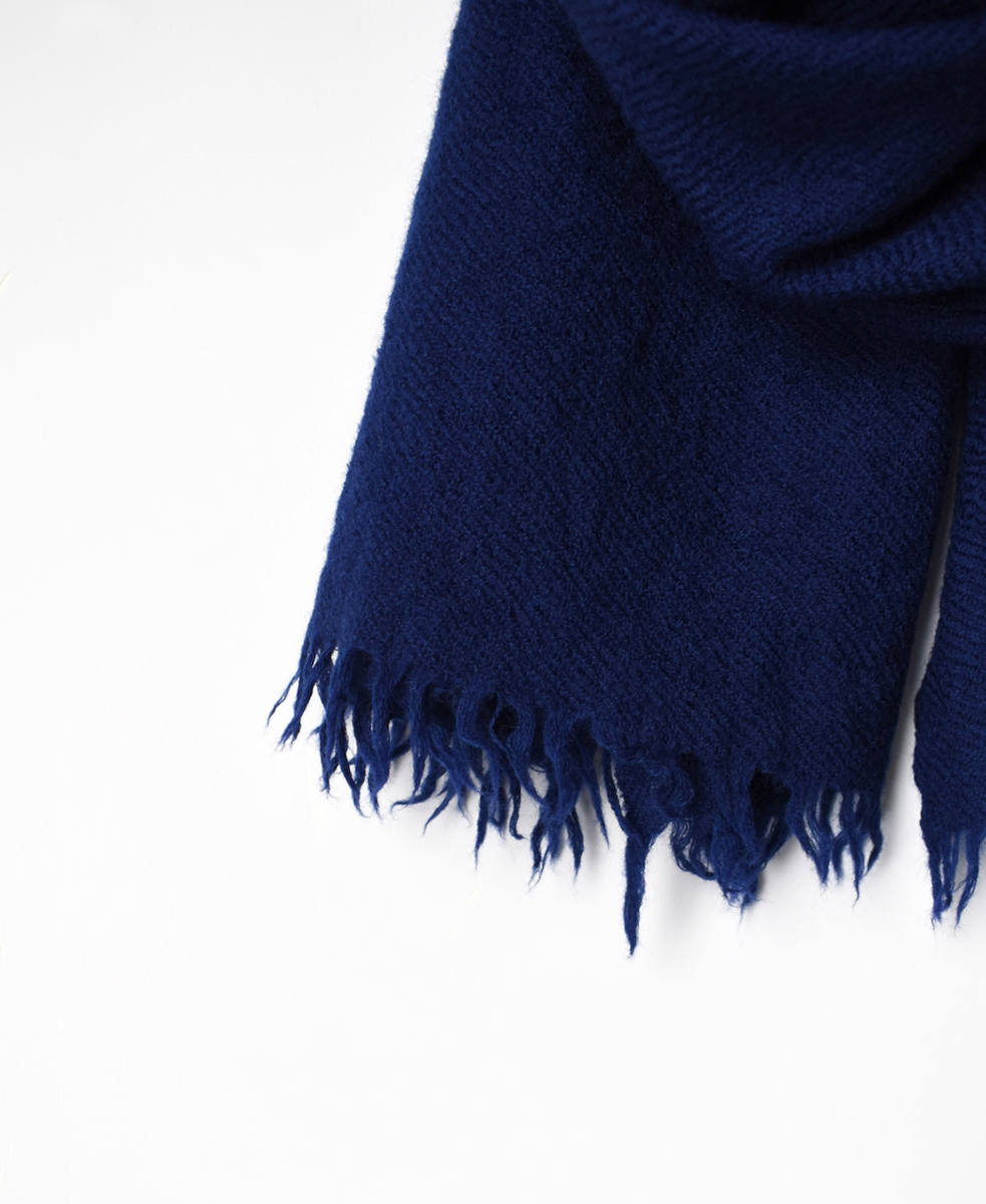 NSL17601 (ストール) MELANGE BOILED WOOL PLAIN STOLE