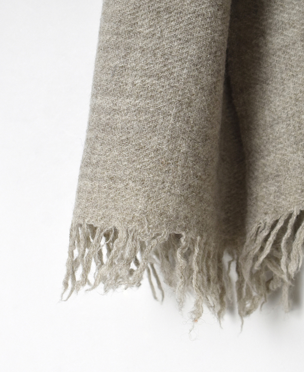 NSL17601 (ストール) MELANGE BOILED WOOL PLAIN STOLE