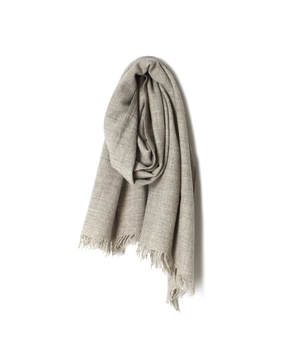 NSL17601 (ストール) MELANGE BOILED WOOL PLAIN STOLE