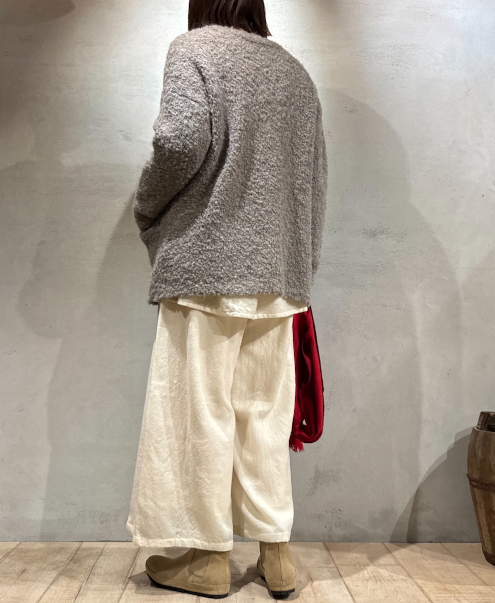 NMDS23584 (パンツ) BOILED WOOL PLAIN EASY PANTS