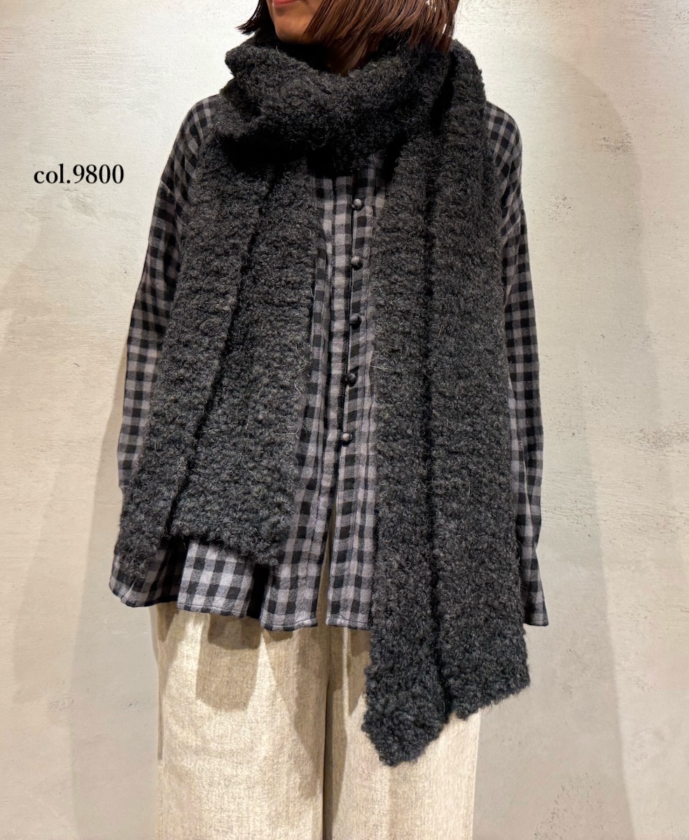 CNMDS2451A(ストール) BOUCLE PLAIN STITCH STOLE