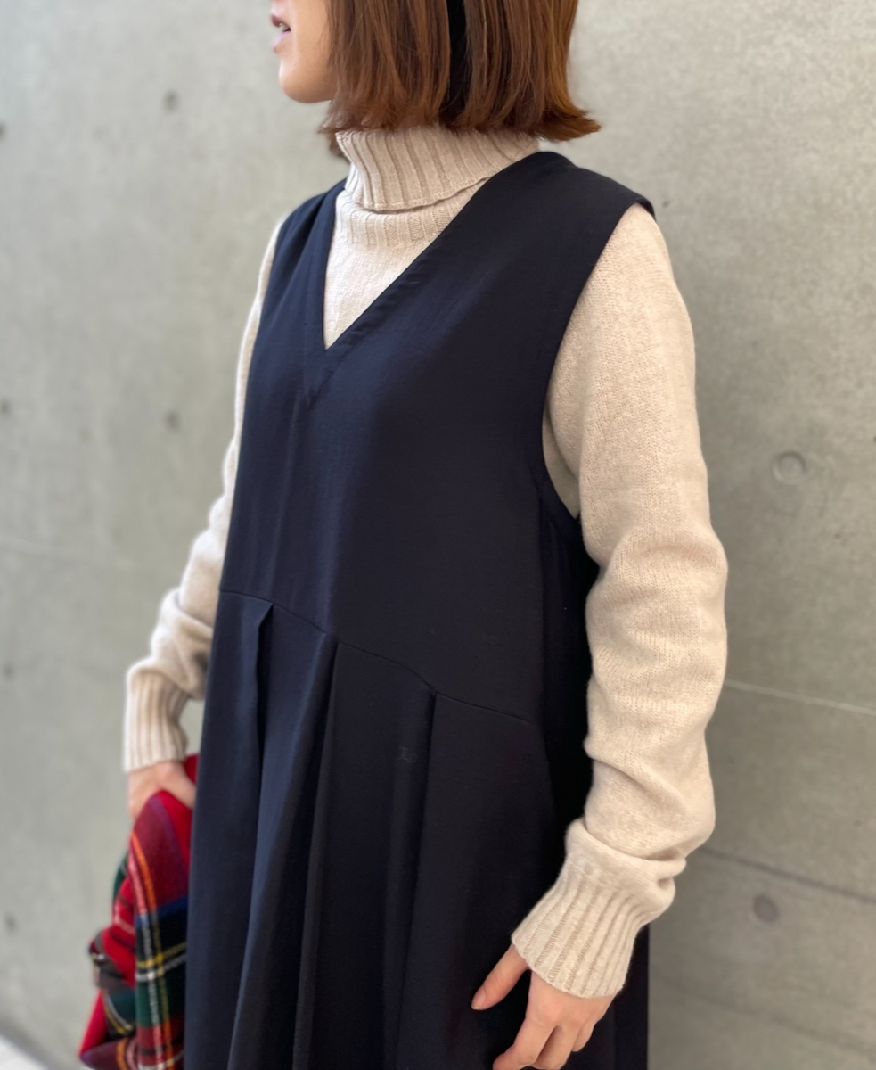 JNAMP1651 (ニット) GEELONG LAMBSWOOL POLO NECK SADDLE SHOULDER P/O