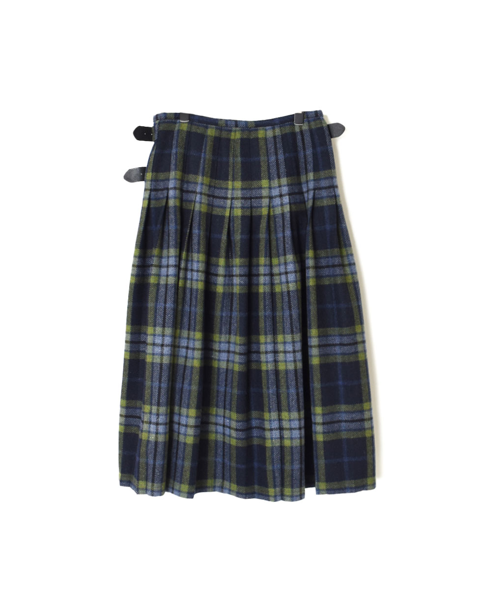 NOD1173 (スカート) LOW WAIST PLEATS WRAP SKIRT LENGTH 80cm (WITH PIN)