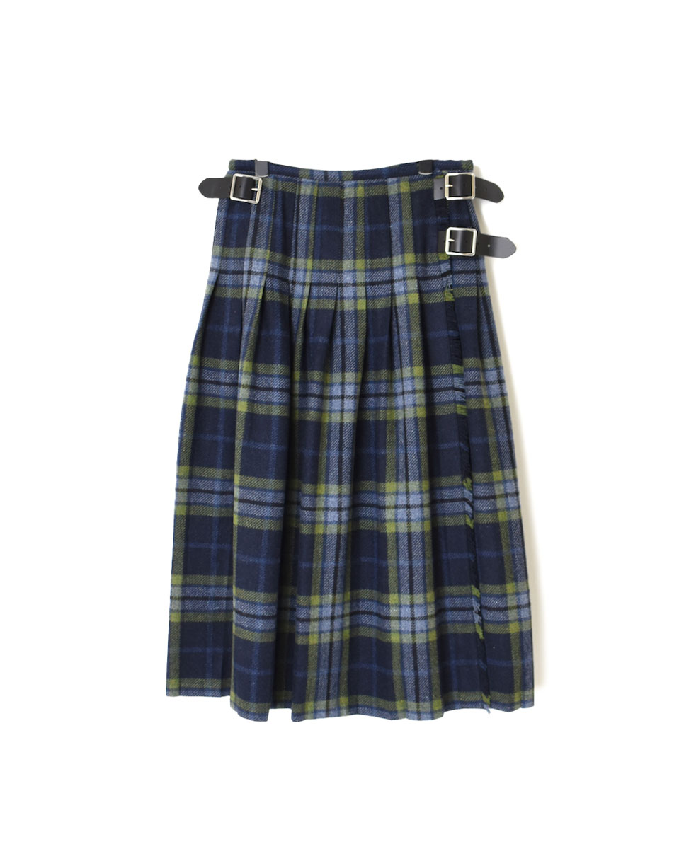 NOD1173 (スカート) LOW WAIST PLEATS WRAP SKIRT LENGTH 80cm (WITH PIN)