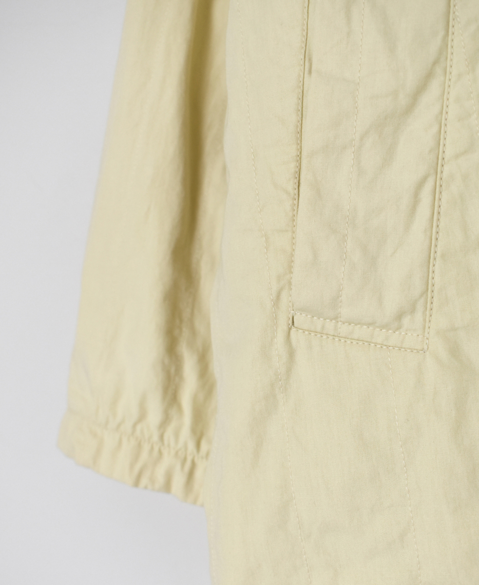 ●NMDS24631W(コート) 40s ORGANIC POPLIN RAGLAN SHORT COAT WITH VERTICAL STITCH