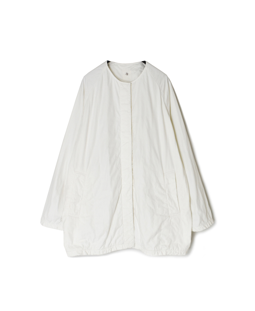 ●NMDS24631W(コート) 40s ORGANIC POPLIN RAGLAN SHORT COAT WITH VERTICAL STITCH