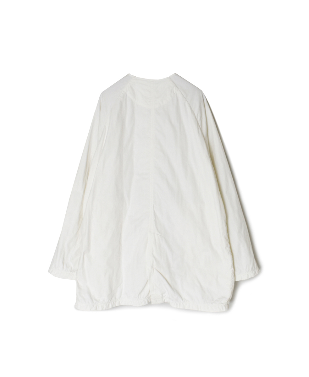 ●NMDS24631W(コート) 40s ORGANIC POPLIN RAGLAN SHORT COAT WITH VERTICAL STITCH