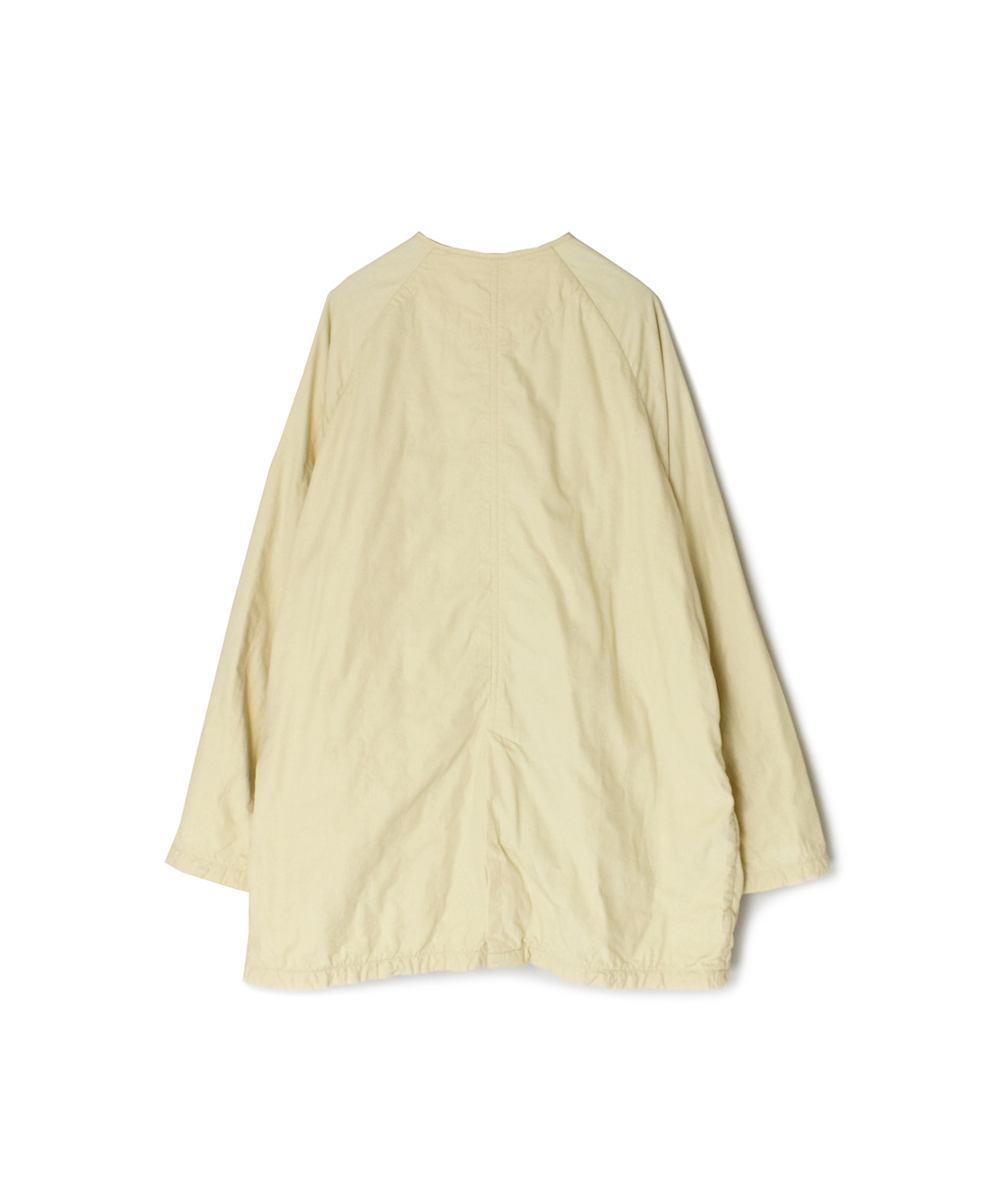 ●NMDS24631W(コート) 40s ORGANIC POPLIN RAGLAN SHORT COAT WITH VERTICAL STITCH