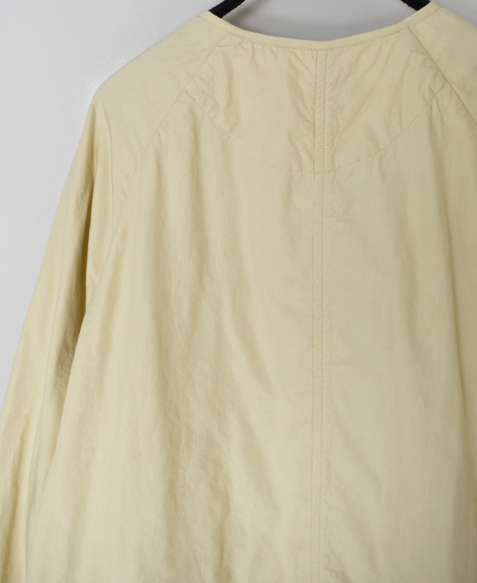 ●NMDS24632W(コート) 40s ORGANIC POPLIN RAGLAN COAT WITH VERTICAL STITCH