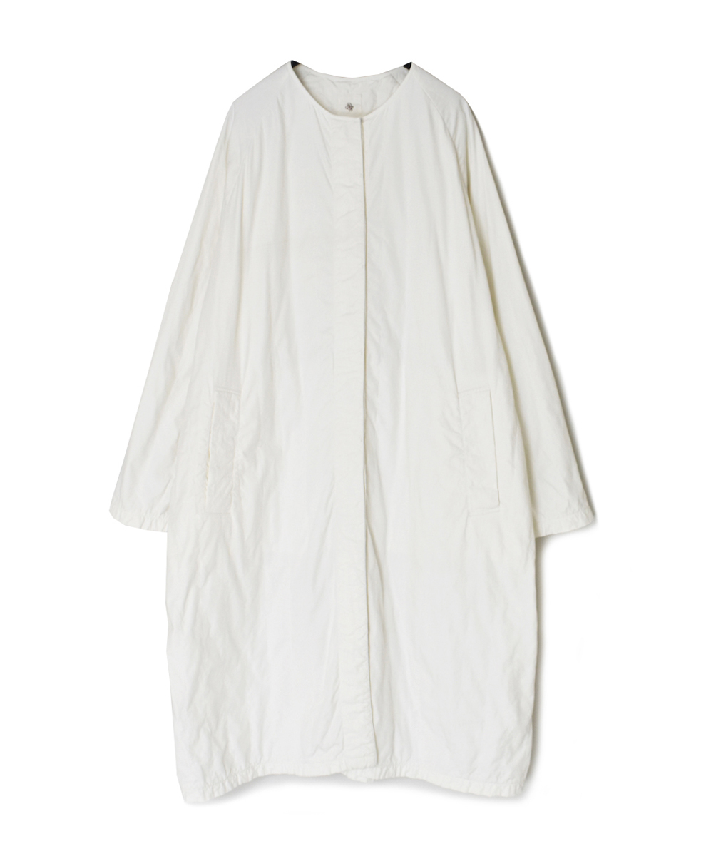 ●NMDS24632W(コート) 40s ORGANIC POPLIN RAGLAN COAT WITH VERTICAL STITCH