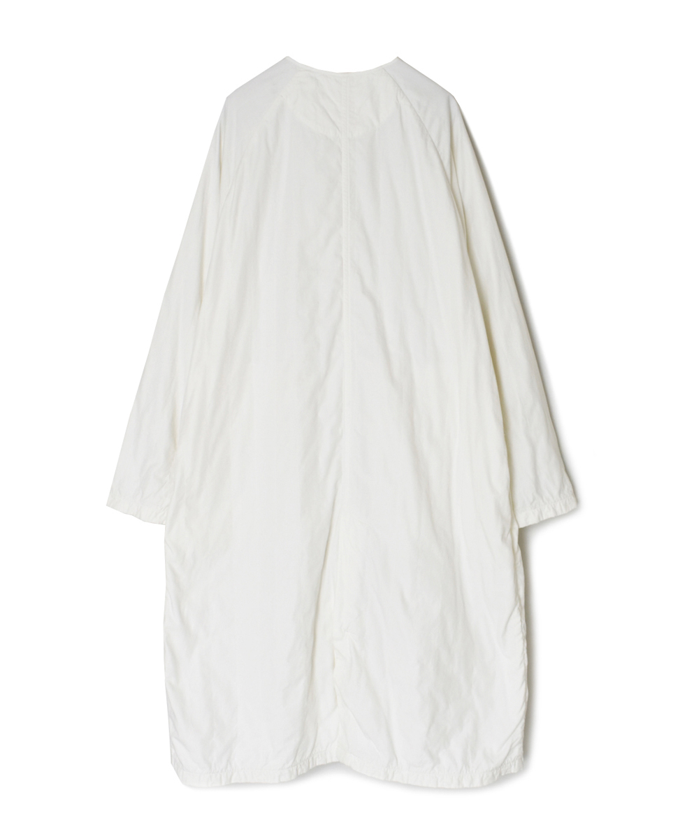 ●NMDS24632W(コート) 40s ORGANIC POPLIN RAGLAN COAT WITH VERTICAL STITCH