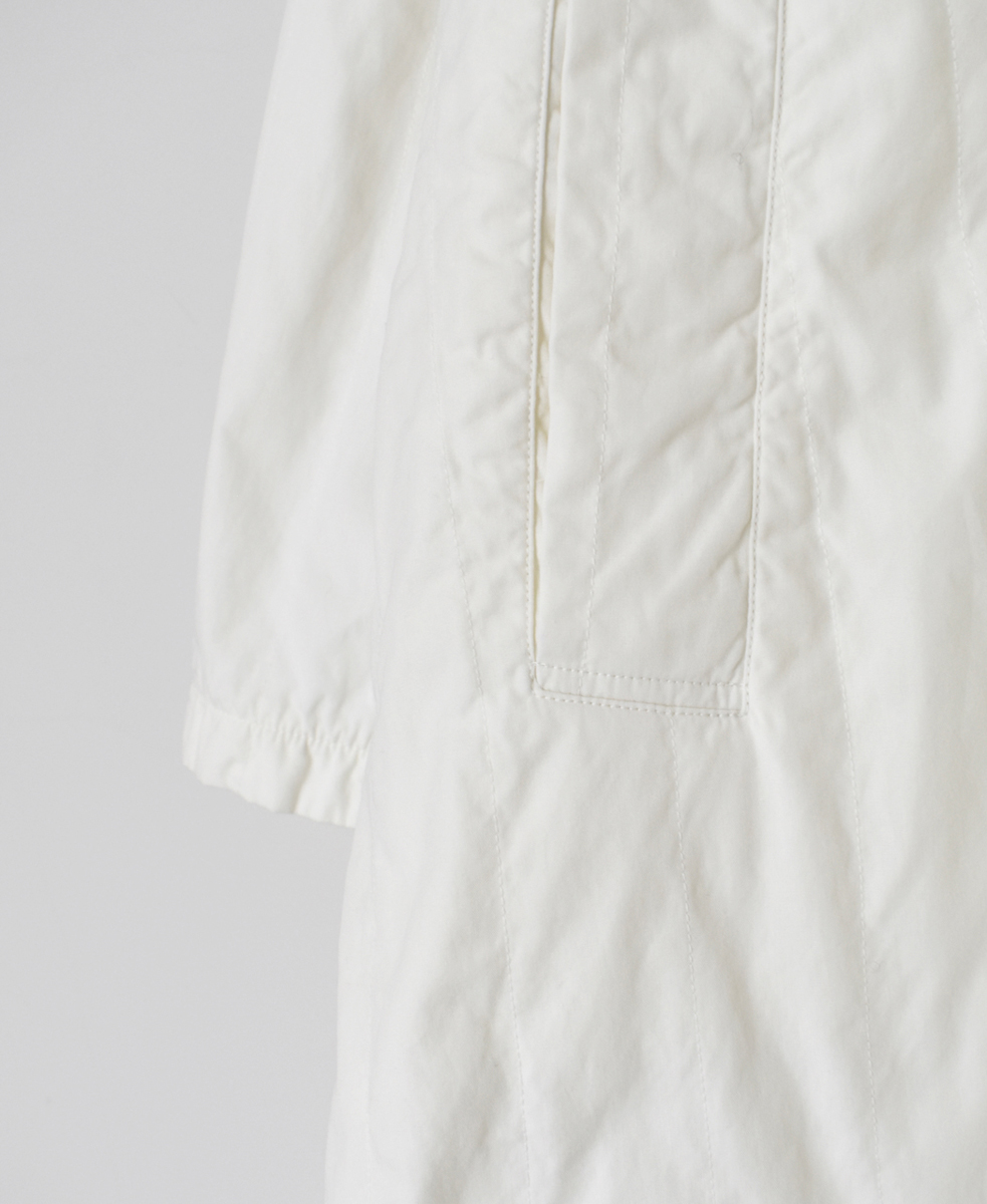 ●NMDS24632W(コート) 40s ORGANIC POPLIN RAGLAN COAT WITH VERTICAL STITCH