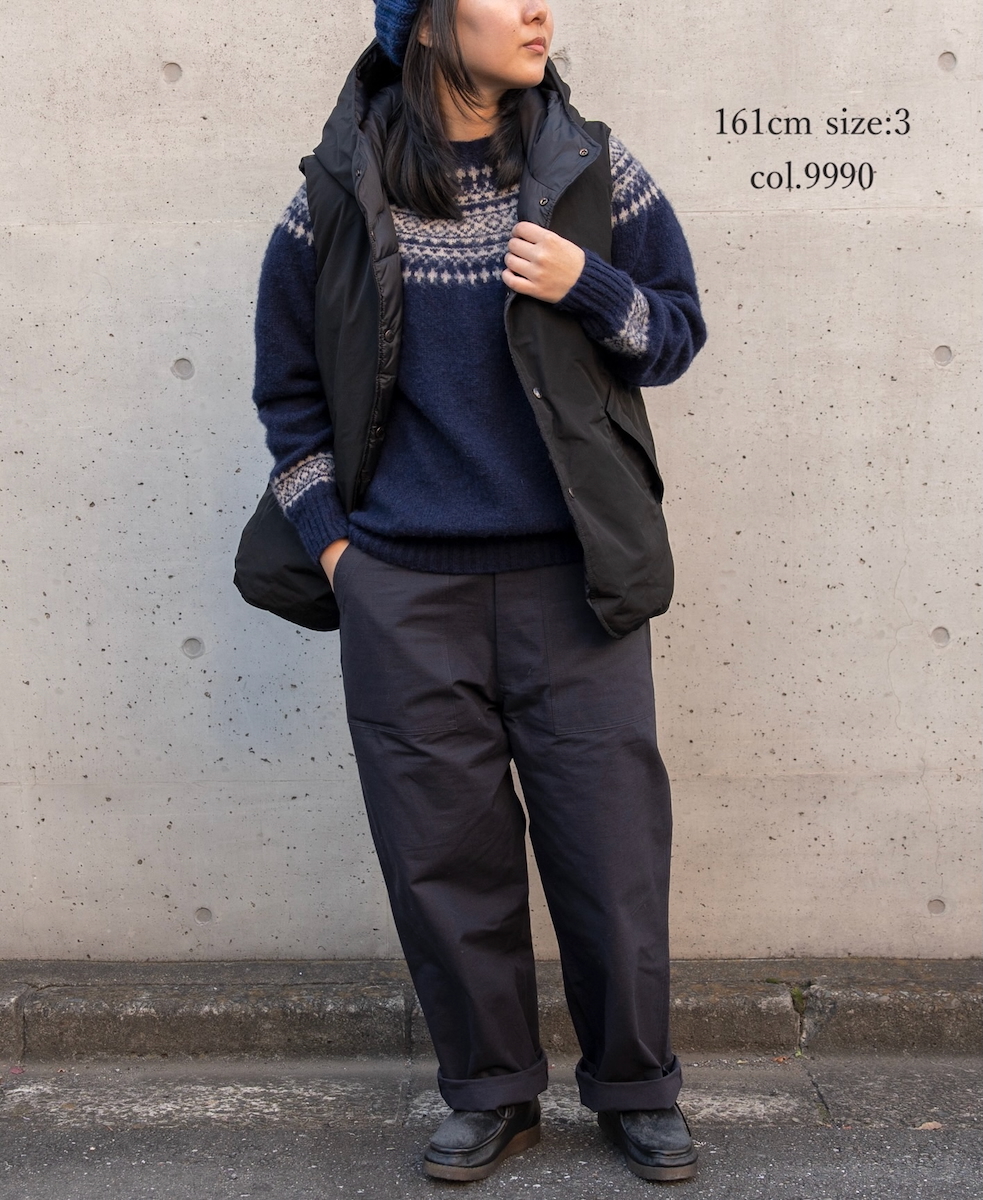 NAM2461(ベスト) POLY×COTTON REVERSIBLE DOWN SNAP FRONT HOODED VEST