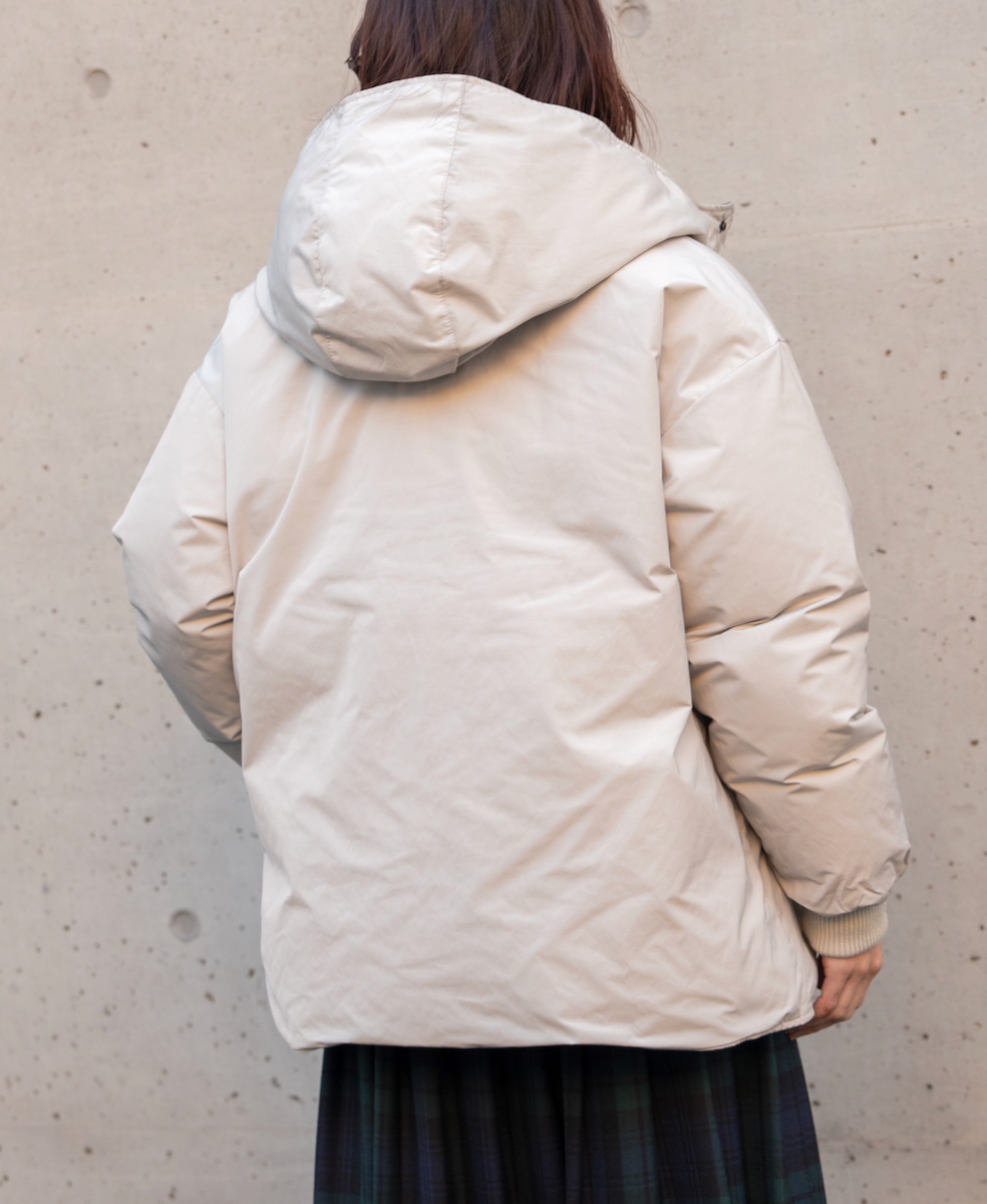 NAM2462 (ジャケット) POLY×COTTON REVERSIBLE DOWN SNAP FRONT HOODED JACKET