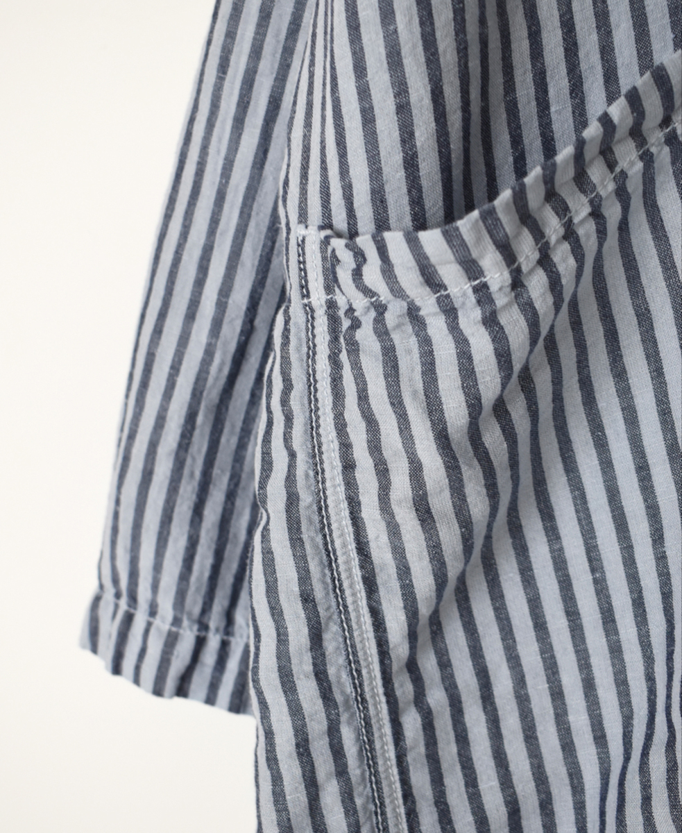 ISNAM2523SD(プルオーバー) COTTON/LINEN STRIPE OVERDYE BOAT NECK LONG PULLOVER