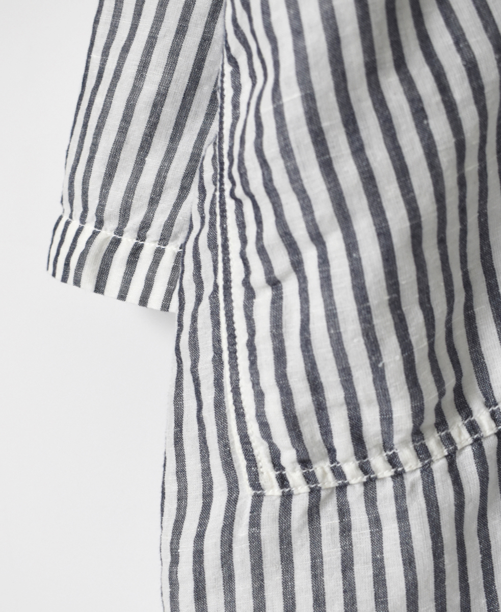 ISNAM2523SD(プルオーバー) COTTON/LINEN STRIPE OVERDYE BOAT NECK LONG PULLOVER