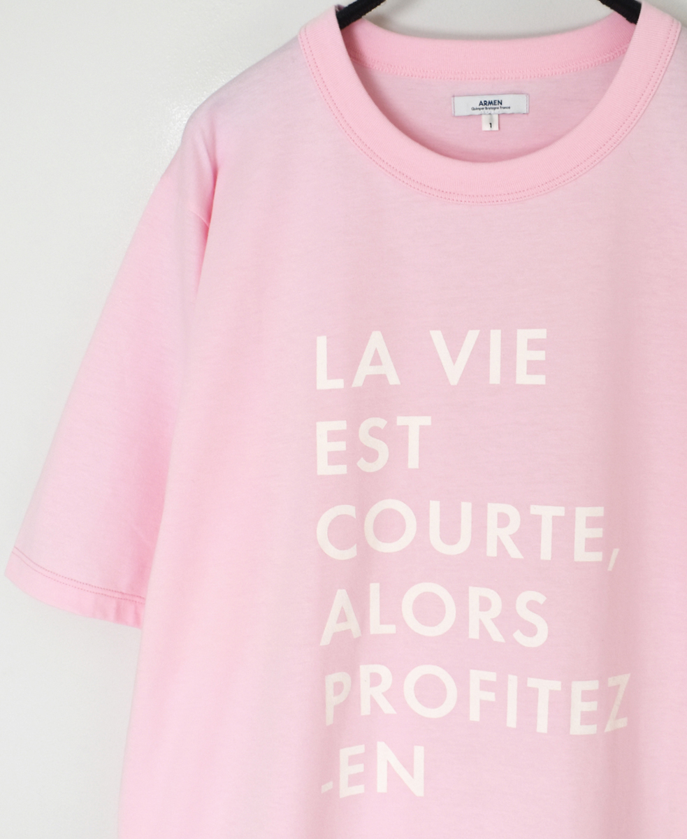 NFA1802P44(Tシャツ) "LA VIE EST" 4.4oz COTTON JERSEY CREW NECK OVERSIZED S/SL T-SHIRT