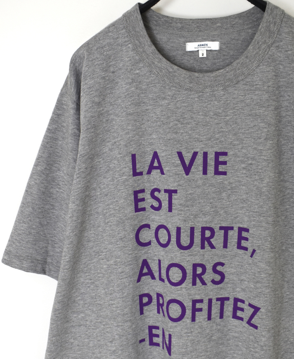 NFA1802P44(Tシャツ) "LA VIE EST" 4.4oz COTTON JERSEY CREW NECK OVERSIZED S/SL T-SHIRT