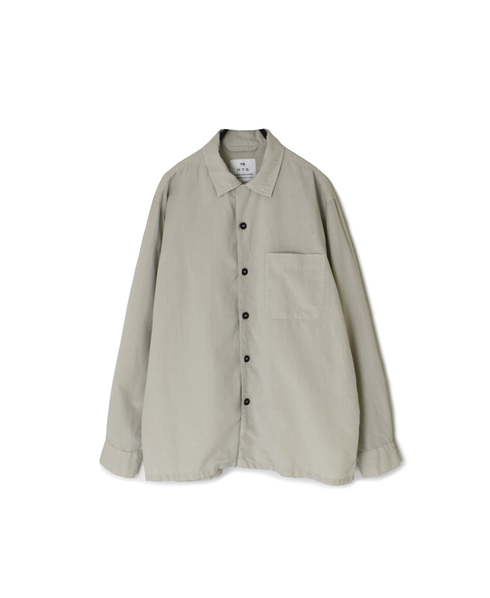 INHT2512CLD(シャツ) COTTON LINEN PLAIN OVERDYE ONE-UP COLLAR SHIRT