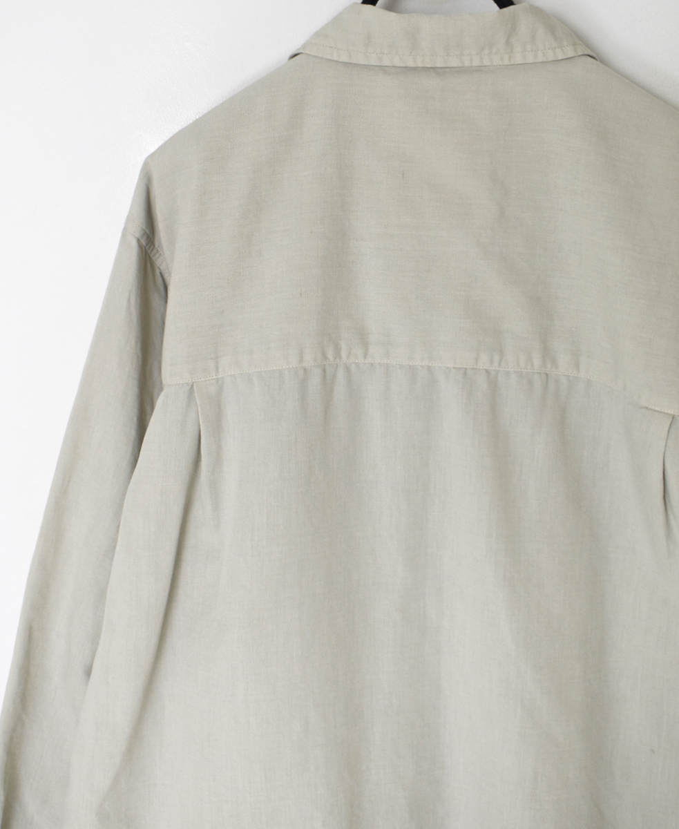 INHT2512CLD(シャツ) COTTON LINEN PLAIN OVERDYE ONE-UP COLLAR SHIRT