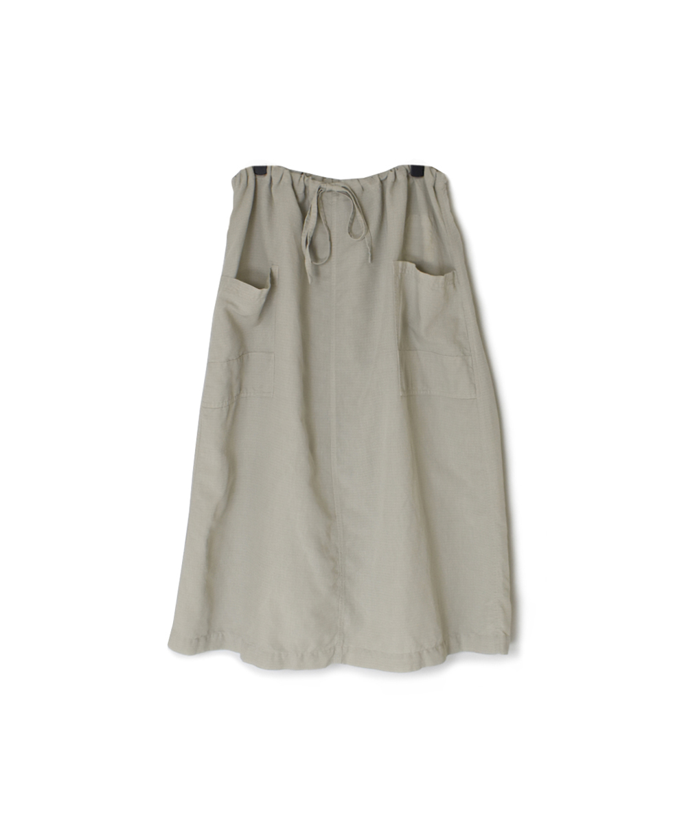 INHT2514CLD(スカート) COTTON LINEN OVERDYE EASY SKIRT