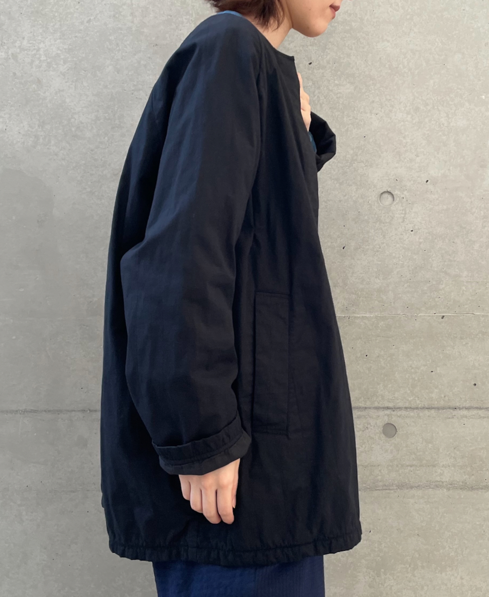 ●NMDS24631W(コート) 40s ORGANIC POPLIN RAGLAN SHORT COAT WITH VERTICAL STITCH