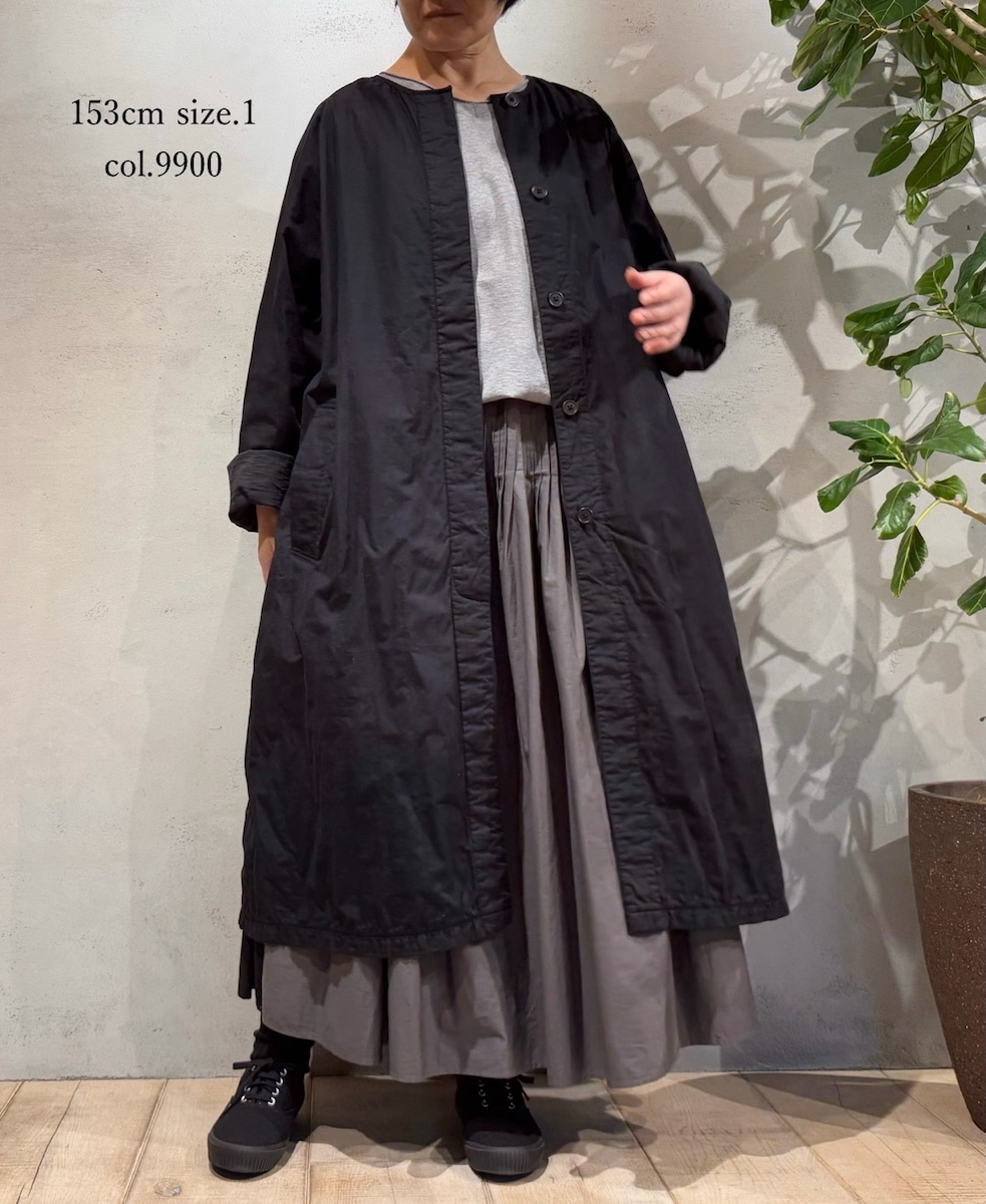 ●NMDS24632W(コート) 40s ORGANIC POPLIN RAGLAN COAT WITH VERTICAL STITCH