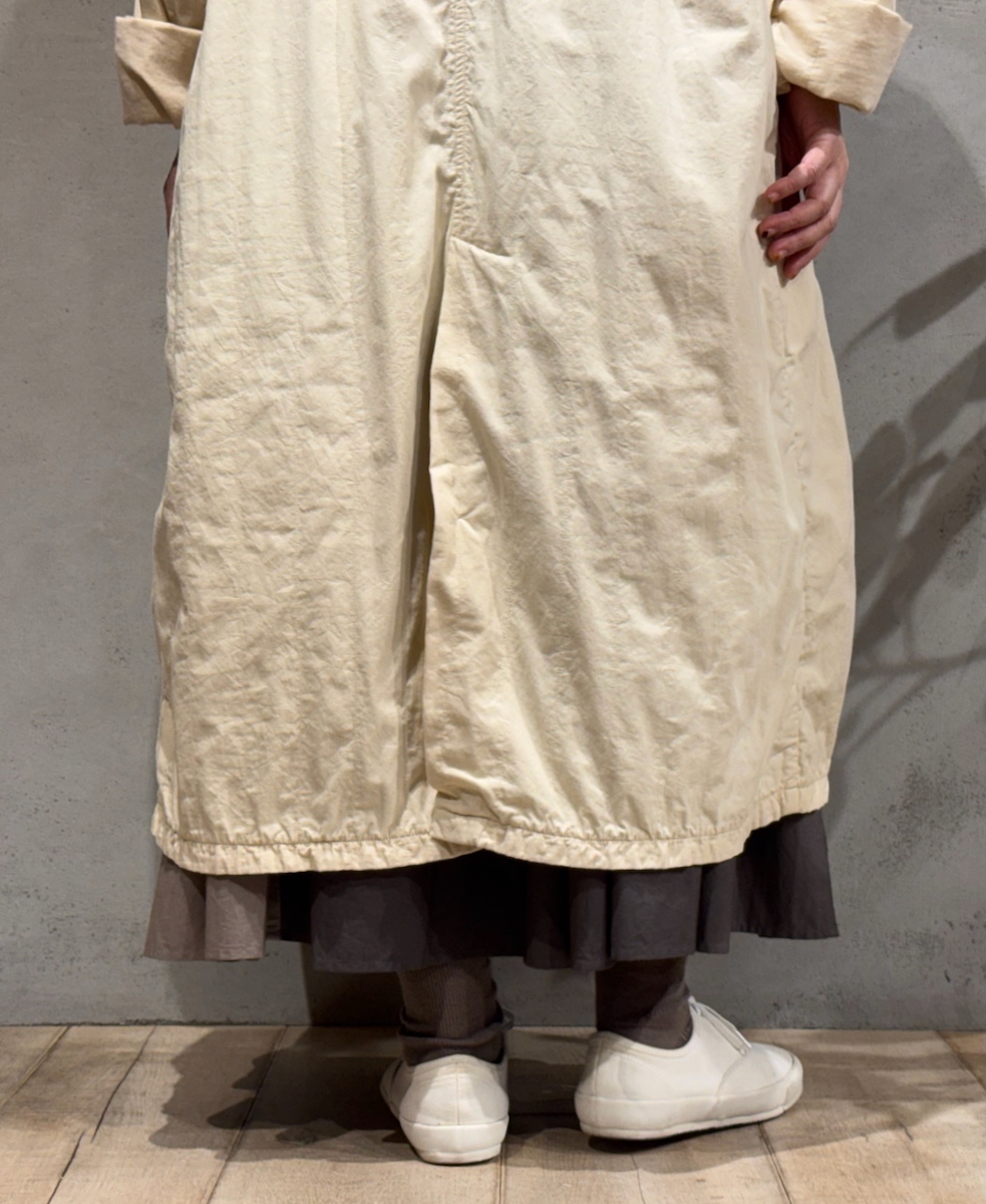 ●NMDS24632W(コート) 40s ORGANIC POPLIN RAGLAN COAT WITH VERTICAL STITCH