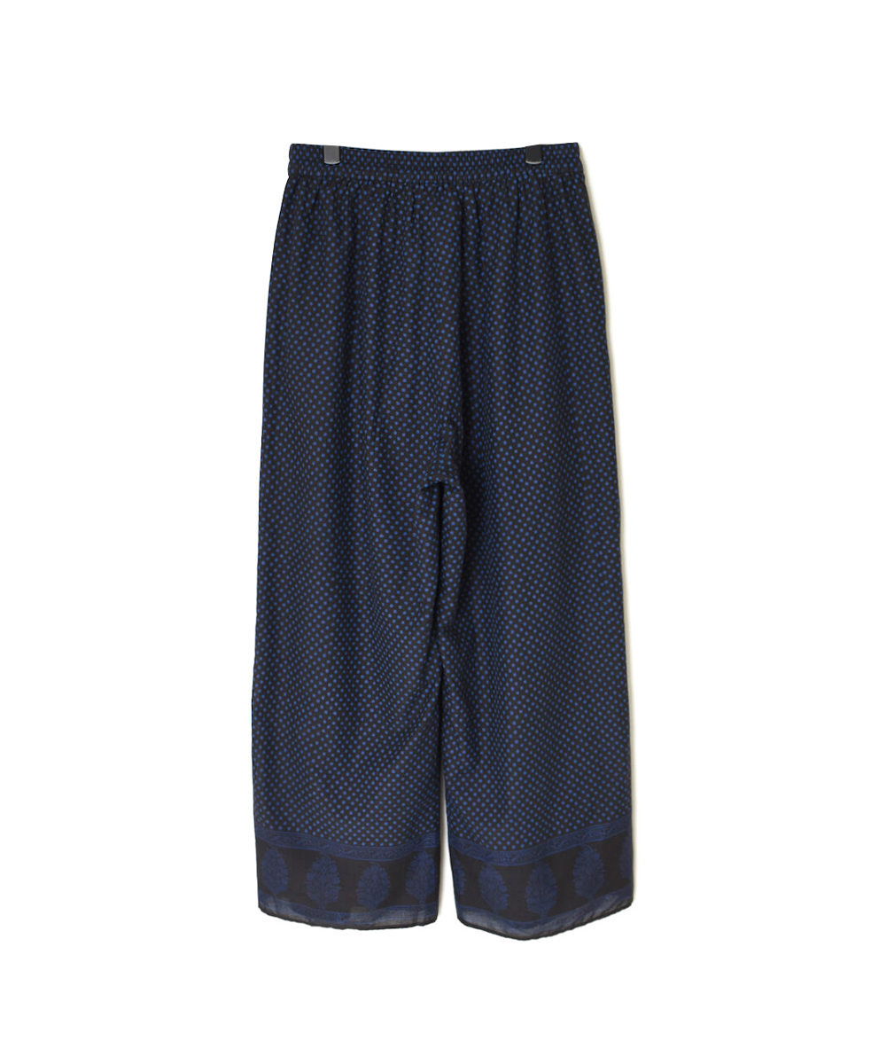 NMDS25265(パンツ) 80s VOIL DOT&TREE BLOCK PRINT EASY PANTS