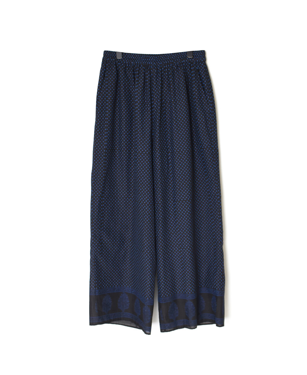 NMDS25265(パンツ) 80s VOIL DOT&TREE BLOCK PRINT EASY PANTS