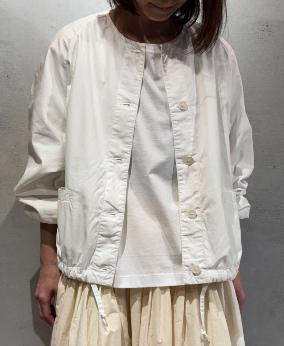 ●NMDS24633W(ジャケット) 40s ORGANIC POPLIN RAGLAN STRING JACKET