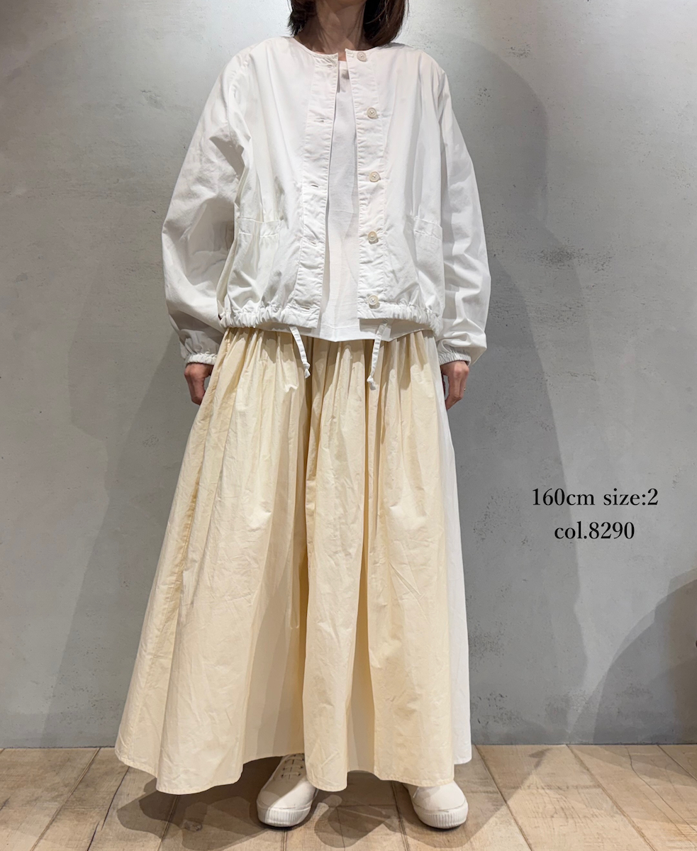 ●NMDS24642(スカート) 40s ORGANIC POPLIN(PATCHWORK) PINTUCK FLARED SKIRT WITH CRAZY PATCH WORK