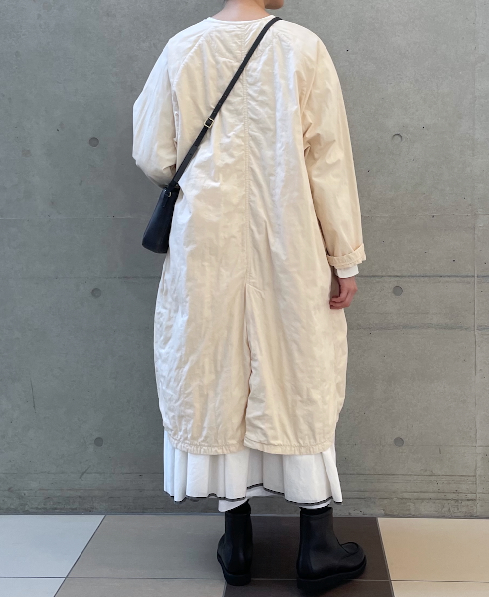 ●NMDS24632W(コート) 40s ORGANIC POPLIN RAGLAN COAT WITH VERTICAL STITCH