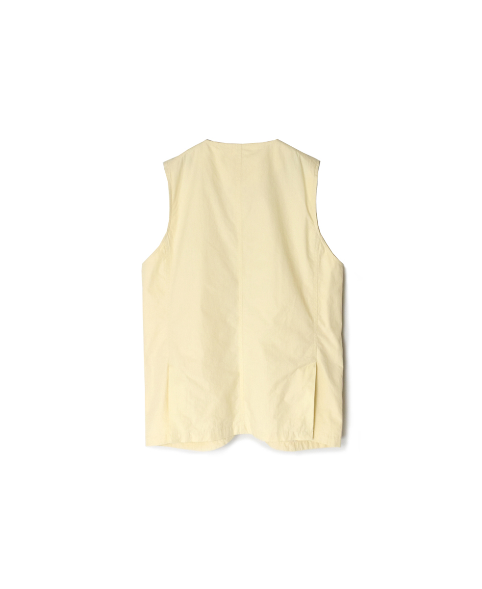 ●NVL2502CP(ベスト) 40s ORGANIC POPLIN NO COLLAR VEST