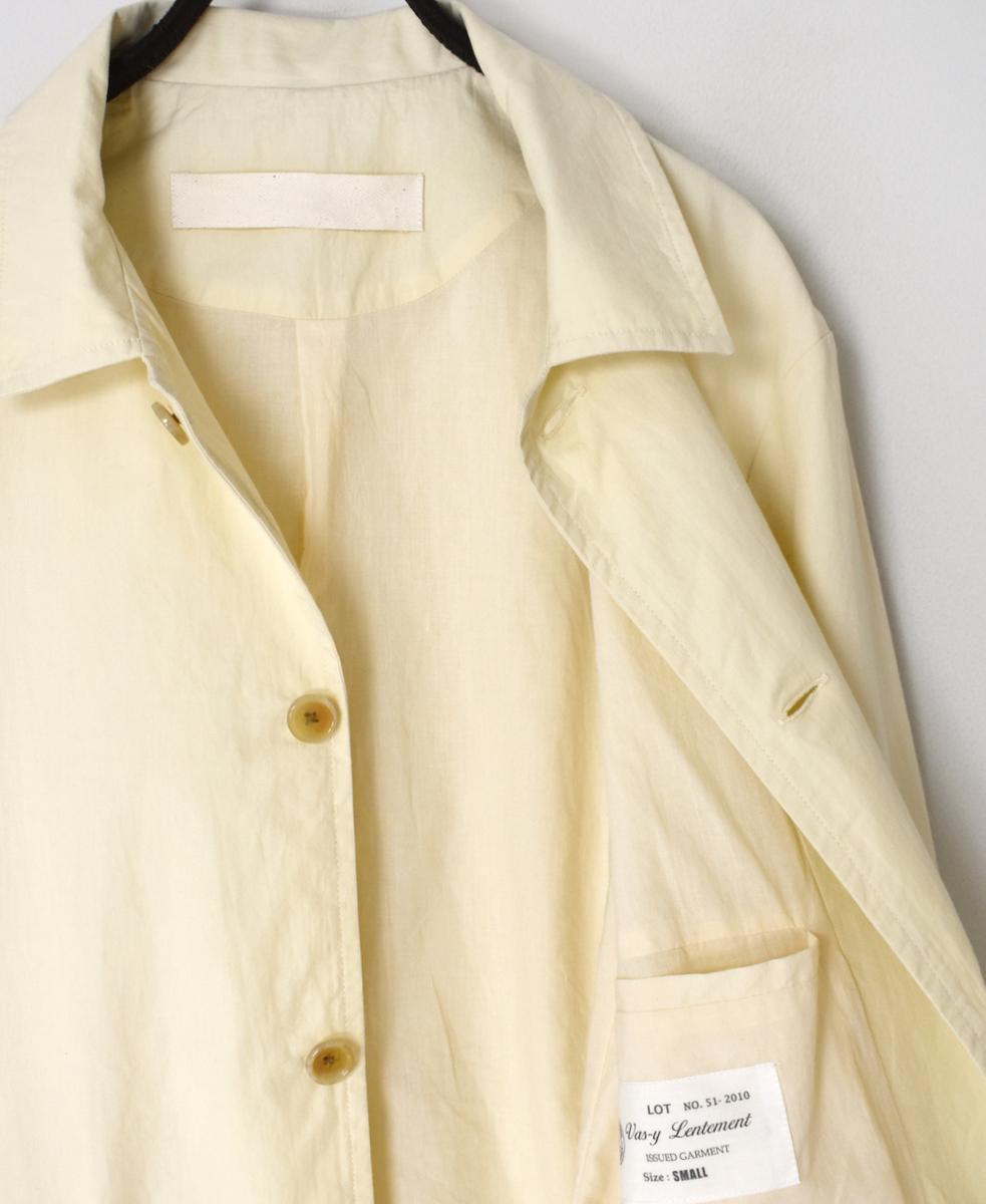 ●NVL2501CP(ジャケット) 40s ORGANIC POPLIN SIDE VENTS REGULAR COLLAR JACKET