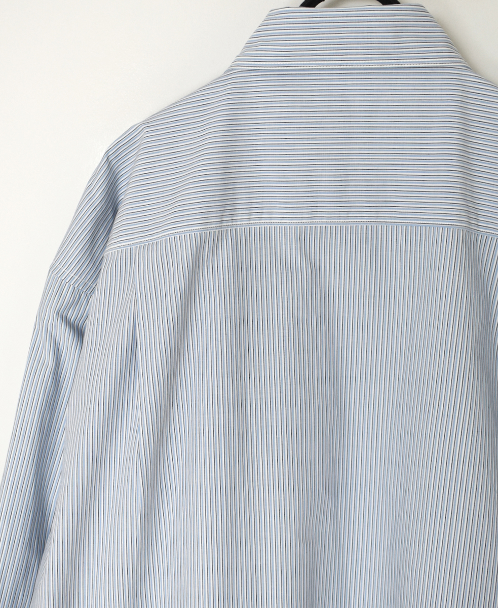 ●NVL2411(シャツ) POPLIN STRIPE REGULAR COLLAR L/SL SHIRT