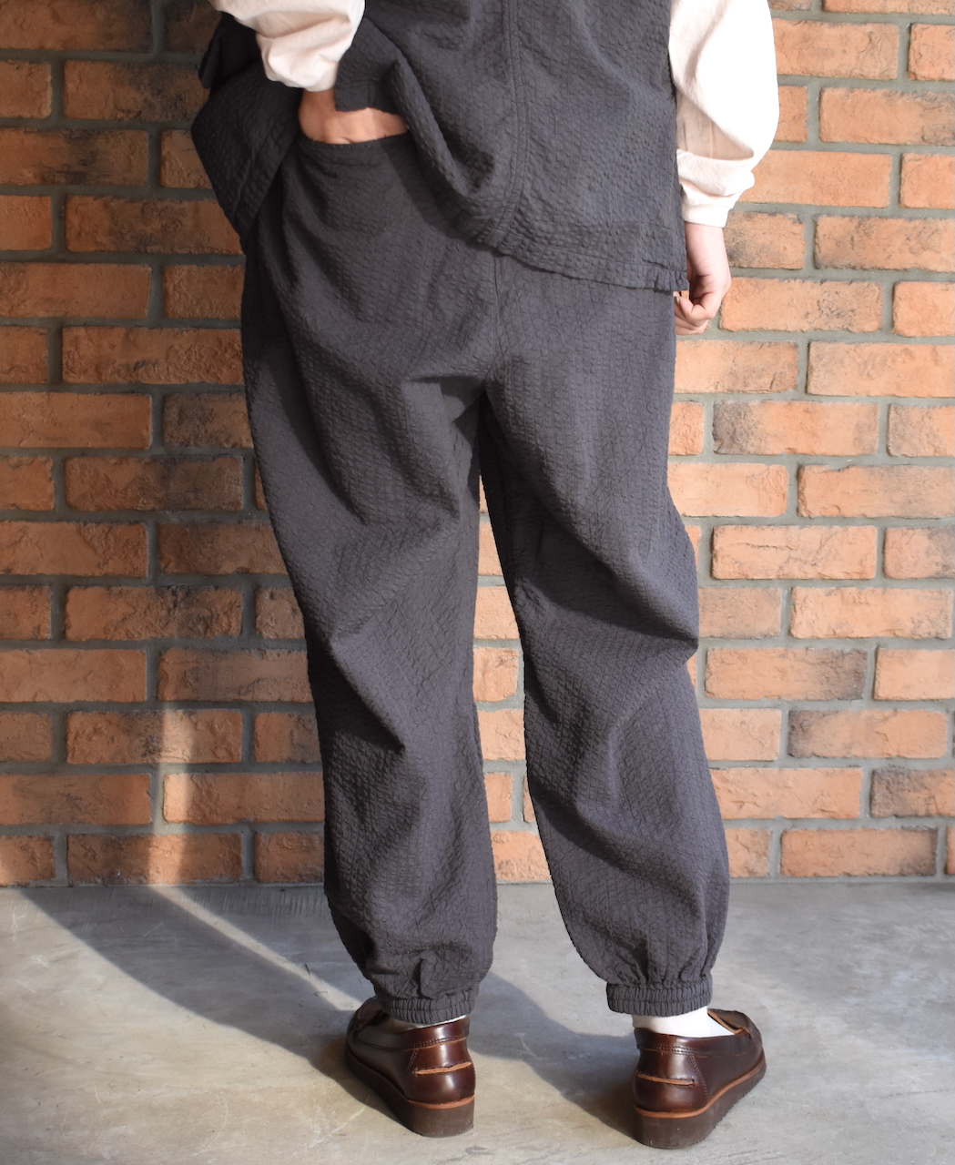 ●NVL2503SPD(パンツ) SEERSUCKER PLAIN OVERDYE EASY PANTS