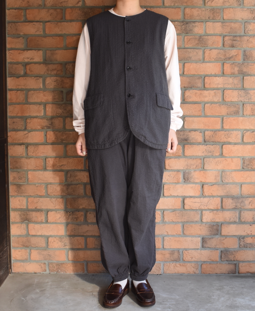 ●NVL2503SPD(パンツ) SEERSUCKER PLAIN OVERDYE EASY PANTS