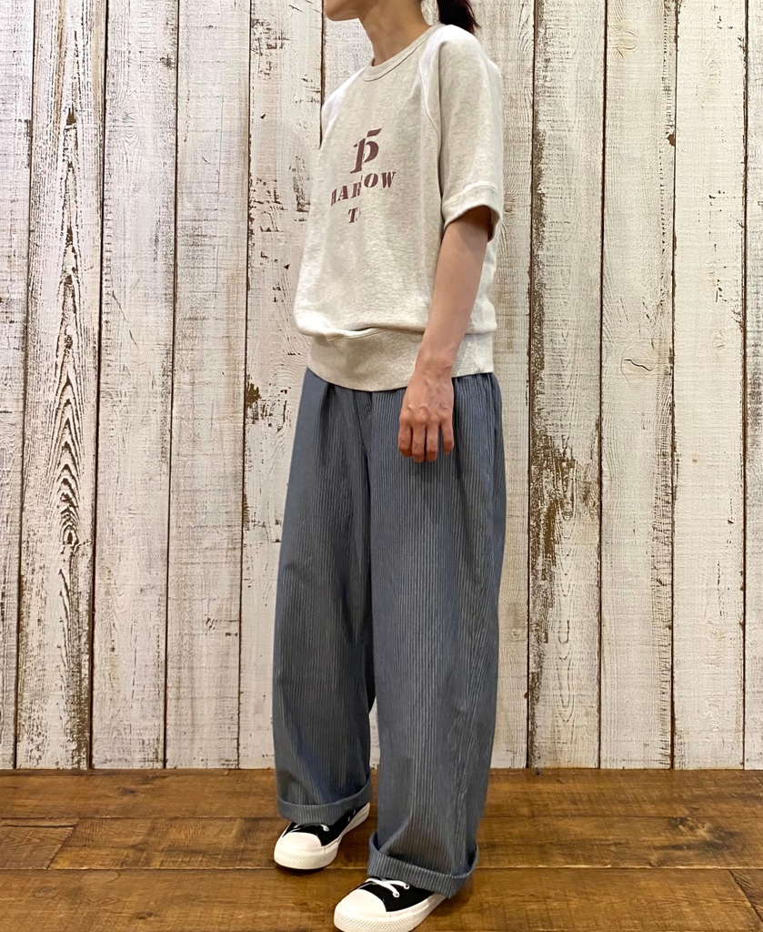 ●NVL2523(パンツ) POPLIN STRIPE EASY PANTS